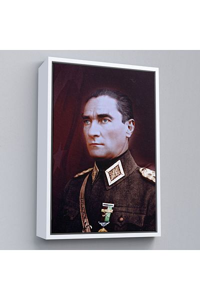 Harita Sepeti Pictură portret Ataturk înrămată Mustafa Kemal Atatürk Pictură decorativă pe pânză dreptunghiulară-67