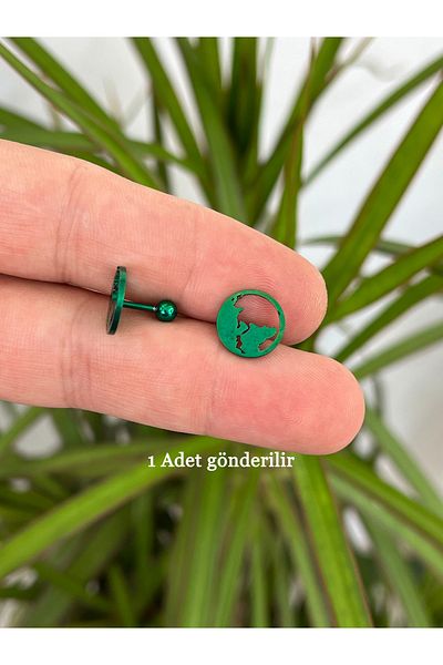 Karınca Piercing World Colorful Tragus Helix Flat Ear Piercing