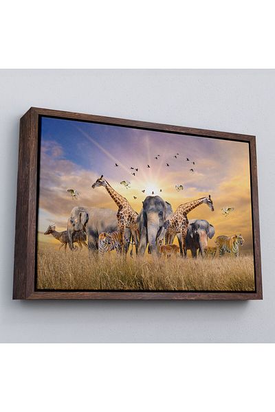 Harita Sepeti Pictură decorativă pe pânză în rama Animal Kingdom-1180