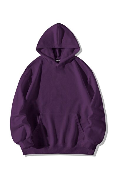 Stadium Унісекс Mor Basic Düz Світшот з капюшоном