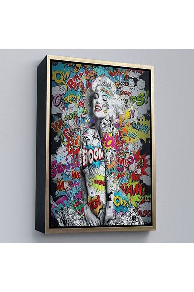 Harita Sepeti Σκελετός γκράφιτι Marilyn Monroe, Έγχρωμη ζωγραφική σε καμβά Marilyn Monroe-5307