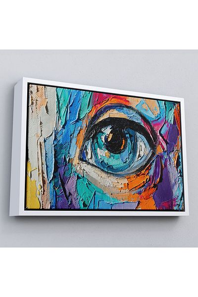 Harita Sepeti Pictură murală cu ochi de femeie colorată în cadru-3731