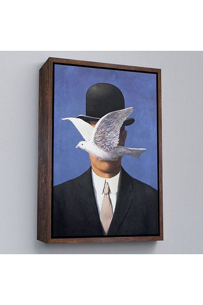 Harita Sepeti Omul într-o pălărie melon cu cadru René Magritte Pictură de perete-6099