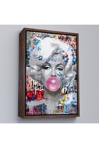 Harita Sepeti Pictură murală în cadru Marilyn Monroe Graffiti Pop Art-6471