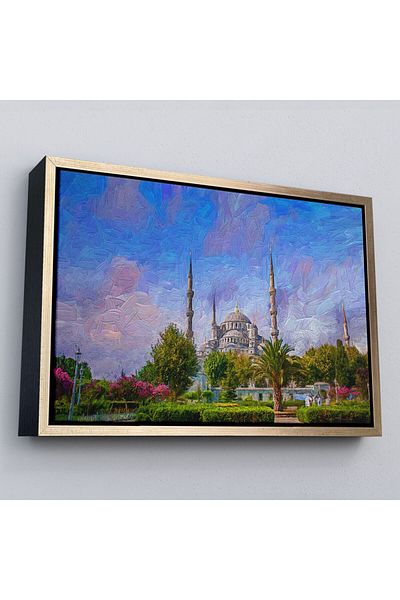 Harita Sepeti Peisaj de pictură în ulei al camerei Sultan Ahmet într-un cadru Pictură murală pe pânză-3692