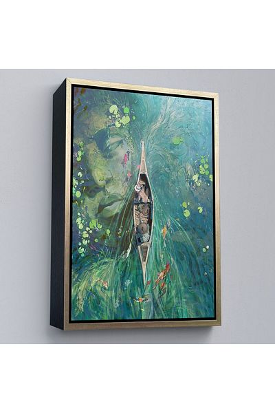 Harita Sepeti Pictură murală în rama „Plimbare cu canoe sub crinii”-6163