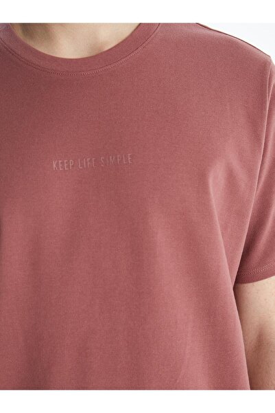 LC Waikiki Ανδρικό μπλουζάκι LCW - Crew λαιμόκοψη, κοντό μανίκι, στάμπα