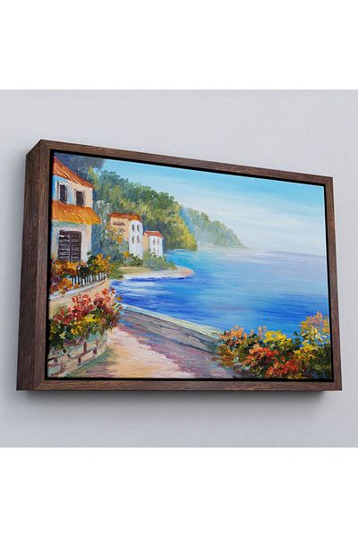Harita Sepeti Pictură în ulei peisaj marin înrămat Vizualizare pictură decorativă pe pânză de perete-3458