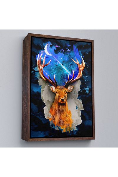Harita Sepeti Pictură de perete cu artă modernă Galaxy of the Reindeer în rama-5997