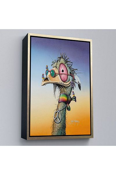 Harita Sepeti Διακοσμητικός πίνακας τοίχου Hippie Ostrich με πλαίσιο -6181