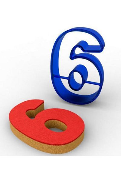 hobs Six 6 Number Cookie Mold