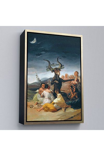 Harita Sepeti Απόκριες με κορνίζα, Francisco Goya Witchcraft Assembly Art Canvas Print-5270