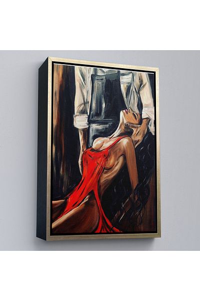 Harita Sepeti Femeie Sexi în ținută roșie într-un cadru Pictură decorativă de perete-6106