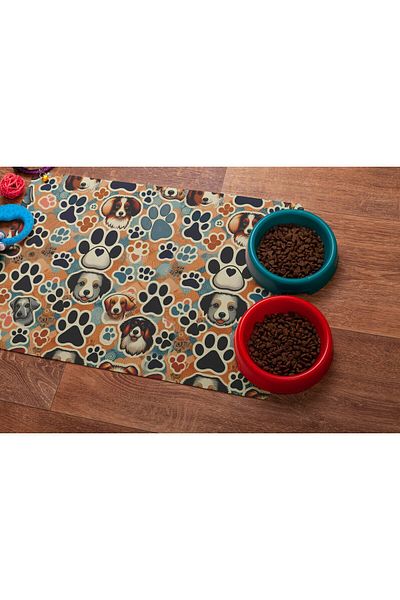 MARSA 50x30 Machine Washable Cat-Dog Pet Food and Water Coaster