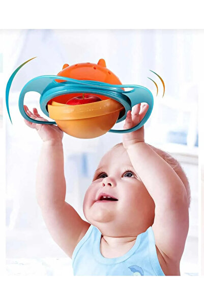 MorBebe 360 Derece Dönen Yemek Dökülmeyen Tabak I Dökülmeyen Tabak I İçindeki...