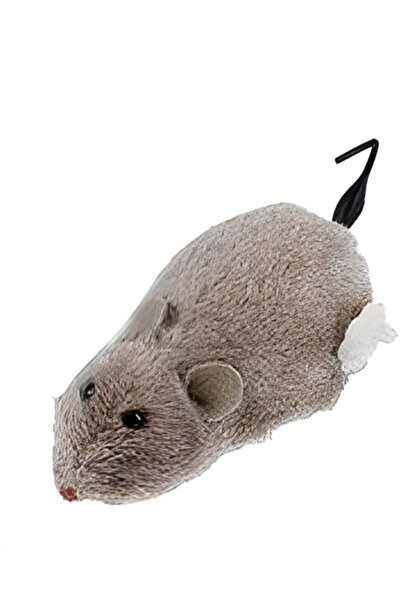 CMT Wind-Up Cat Training Toy Furry Mouse
