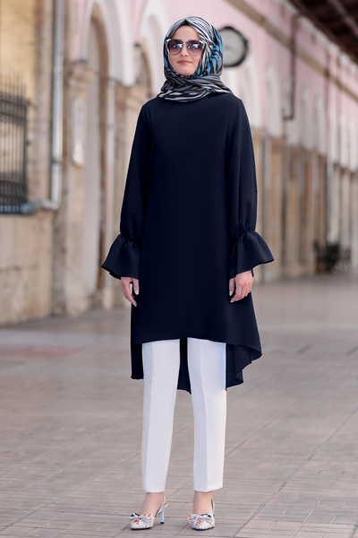 Ahunur Eslem Plus Size Hijab Two-Piece Set