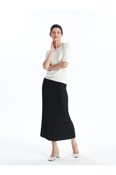 LC Waikiki LCWAIKIKI Classic - Women's Straight Pencil Skirt with Elastic Waist
