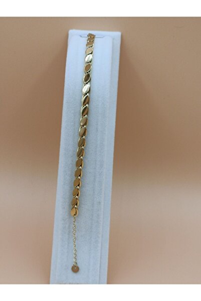 Gift Bijuteri سوار الشعير الفولاذي ذهبي 23 سم مجوهرات فولاذية غير مشوهة وغير ...