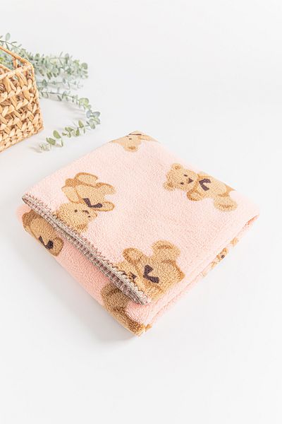 Babymod Lamb Welsoft Baby Blanket with Teddy Bear Figure