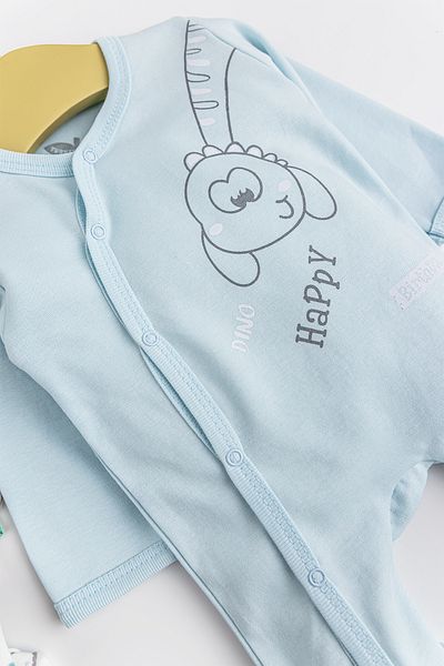 Babymod طقم رومبير للأطفال البنات والأولاد بأكمام طويلة مكون من قطعتين مع شكل دينو
