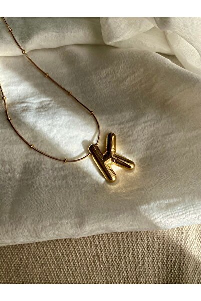 Moja Lab Jewelry K Balon Çelik Harf Kolye