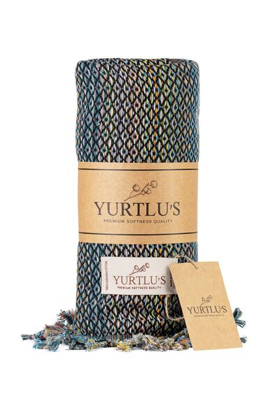 YURTLUS بيشتيمال فاخر 95x180 سم - 100% قطن، ناعم وسريع الجفاف