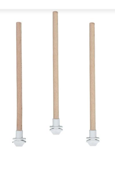 Nas 3 Pieces 25cm smooth Wooden Perch 12mm Thickness