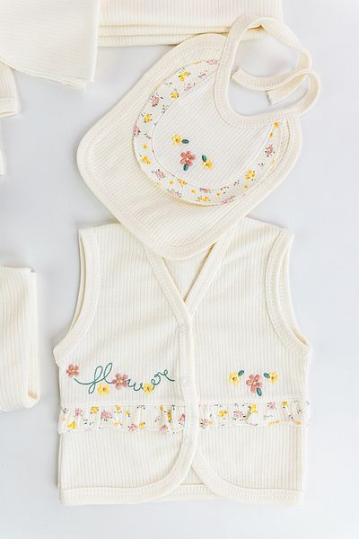 Babymod Floral Embroidered Frilly Cotton 10 Piece Baby Girl Hospital Outlet Baby Set
