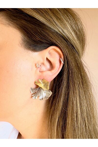 Galia Aksesuar Çelik Küçük Yelpaze Küpe