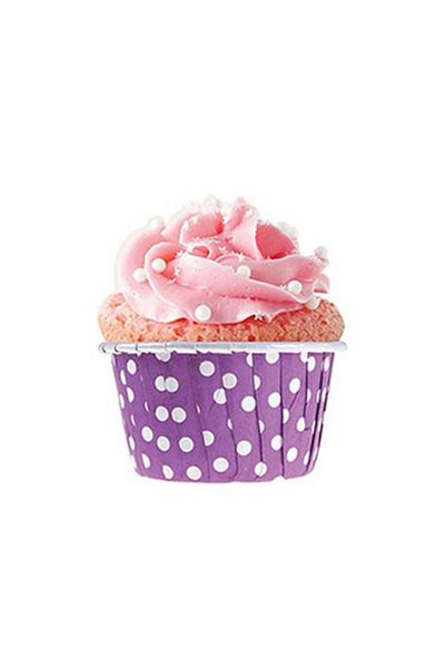 EFE PASTACILIK Purple Polka Dot Muffin Paper Capsules 25 Pieces 50x39 Mm