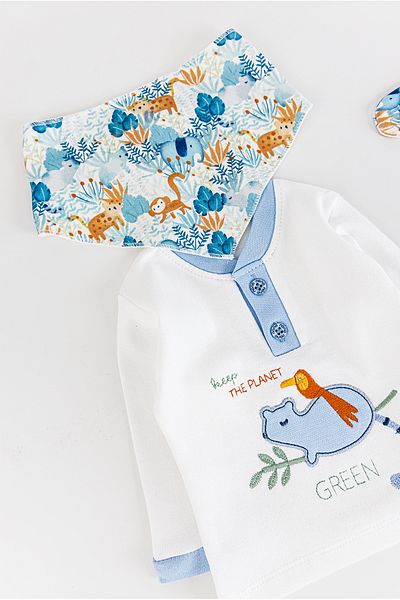 Babymod Forest Themed 5 Piece Baby Boy Hospital Outlet Baby Set
