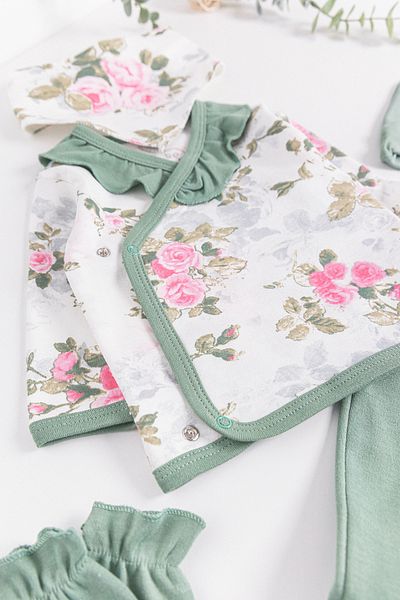 Babymod Floral Patterned 5 Piece Baby Girl Hospital Outlet Baby Set