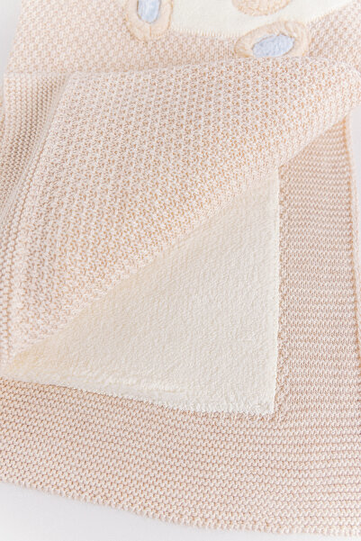 Babymod Girl/Boy Welsoft Lined Baby Blanket with Teddy Bear Figure