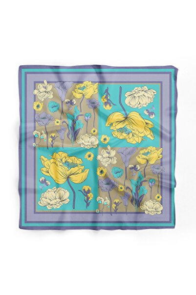 D scarf ÇİÇEK DESENLİ FULAR