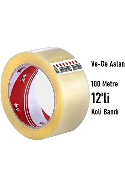 Vege Vege Koli Bandı 45x100 Şeffaf (ASLAN) 12 Adet