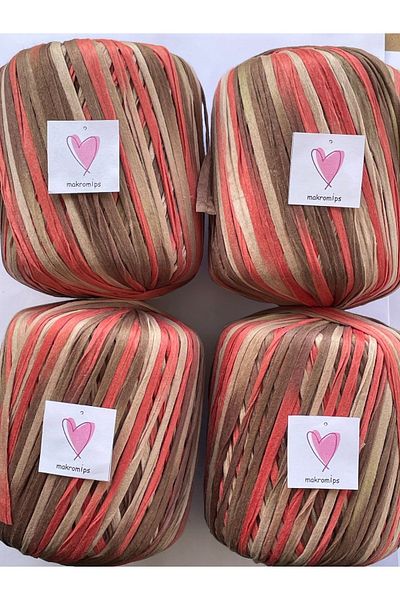 Makromİps PREMIUM MIX SOFT RAFFIA STRING (50 gr X 4 ΤΕΜΑΧΙΑ) ΜΑΛΑΚΟ ΠΟΛΥ ΠΟΛΥΧΡΩΜΙΚΟ ΜΠΟΥΚΑΛΑΡΙ ΤΣΑΝΤΑ ΣΥΡΜΑ ΧΑΡΤΙ