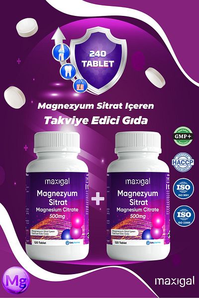Maxigal Advantage Magnesium Citrate 120 Tablets