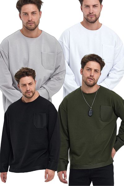 rammers 4-Piece Advantage Pack Long Sleeve Sweat & Pocket Reverse Cuff Dirty Cut Detailed