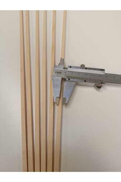 atölyebaneta Maket Çıtası 5milimetre X 5milimetre X 99 Cm Boyunda Çam Ağacı 8...