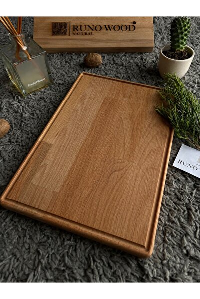 Runo Wood Doğal Ahşap Kesme Ve Sunum Tahtası, Kayın Ağacı