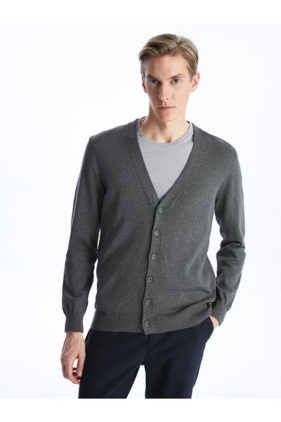 LC Waikiki Ανδρική πλεκτή ζακέτα - Standard Fit, V-λαιμόκοψη