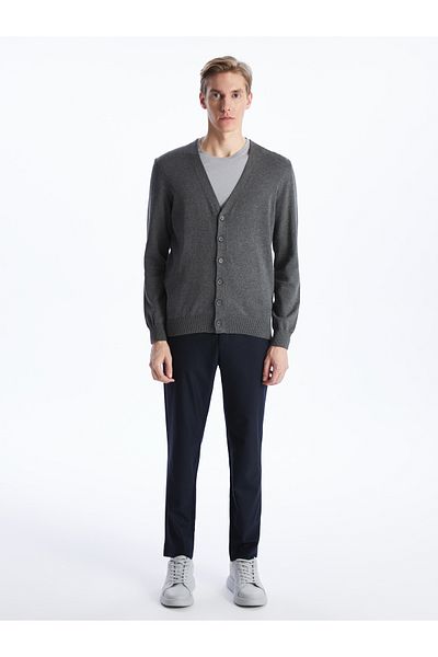 LC Waikiki Ανδρική πλεκτή ζακέτα - Standard Fit, V-λαιμόκοψη