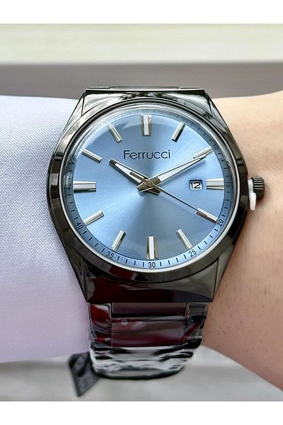 Ferrucci Men's Metal Band Wristwatch