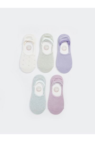 LC Waikiki Packung mit 5 flachen Ballerina-Socken für Damen