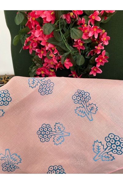 leillART Women's Pink Patterned Cotton Handmade Hair Bandana