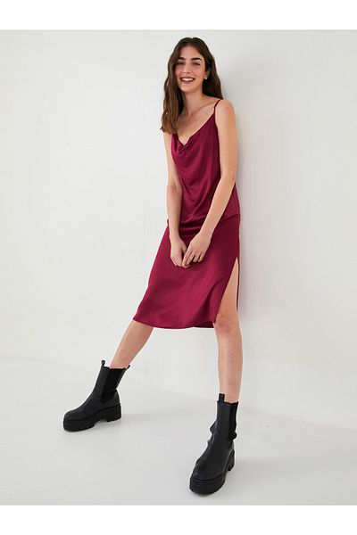LC Waikiki Rochie de dama din vascoza - guler si bretele fluide