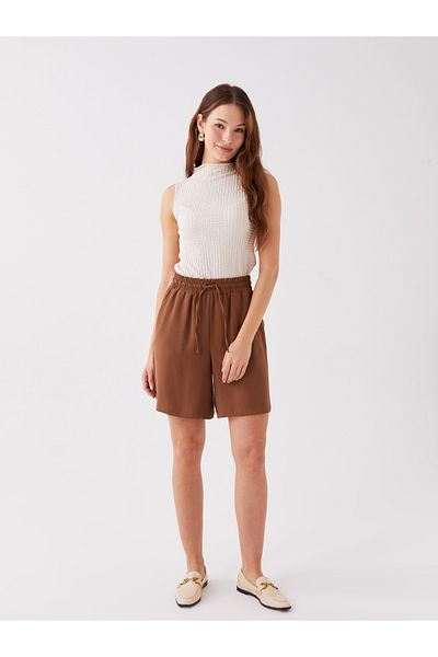 LC Waikiki Bequeme, geformte Damenshorts mit elastischem Bund