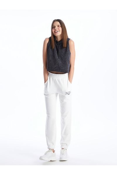 LC Waikiki Women's Jogger Sweatpants - Elastic Waist and Printed