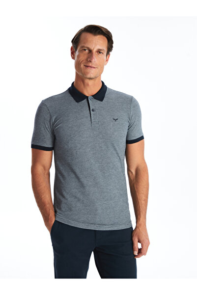 LC Waikiki Чоловіче поло з вишитим коміром з коротким рукавом Tisort